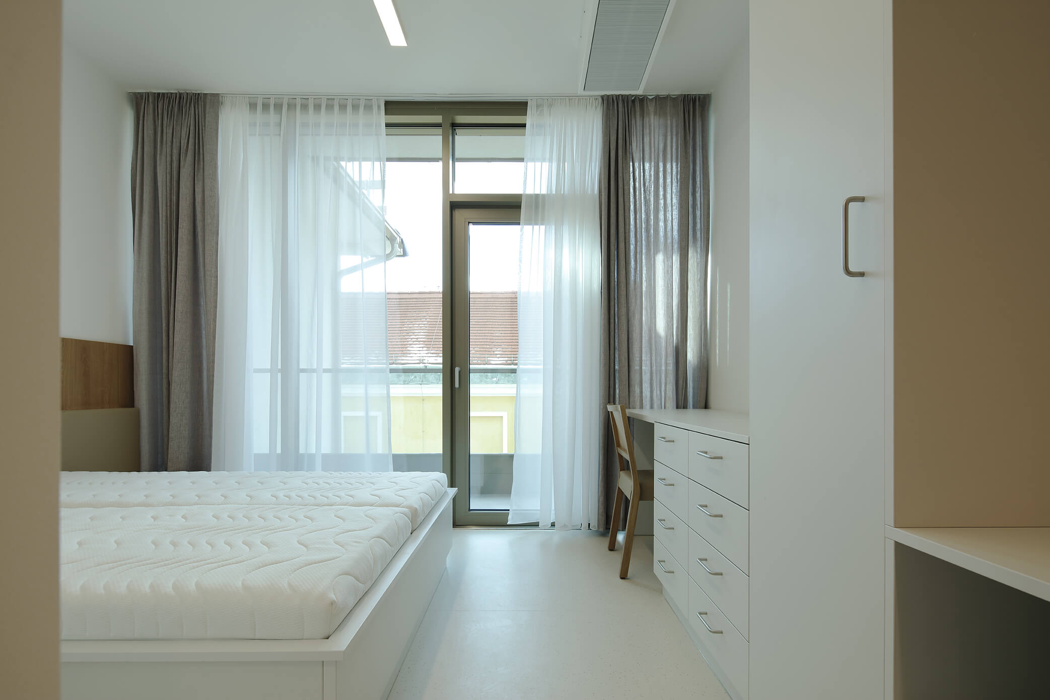Zimmer im Krankenhaus der Elisabethinen